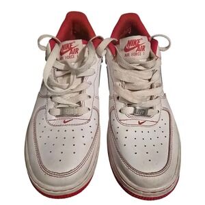 Nike Air Force 1 Low Kids White Red Contrast Stitch Sneakers AF1 Low